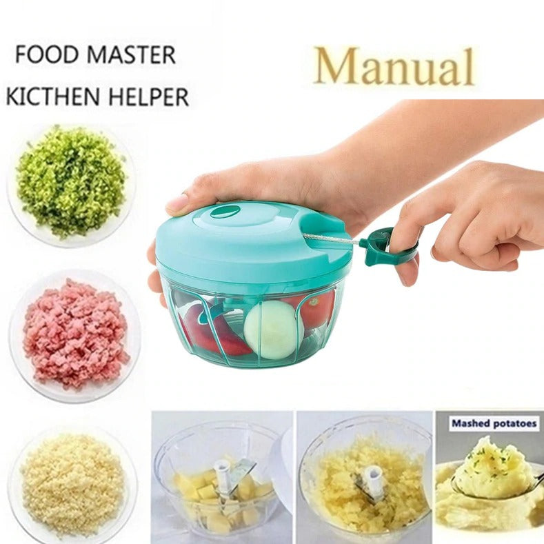 Handy Mini Plastic Vegetable Chopper with 3 Blades