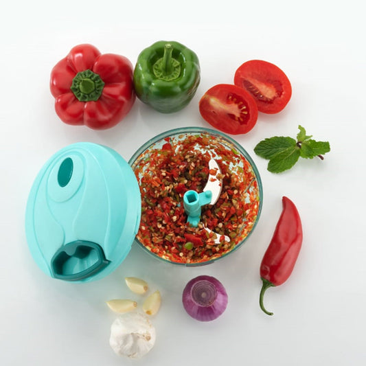 Handy Mini Plastic Vegetable Chopper with 3 Blades